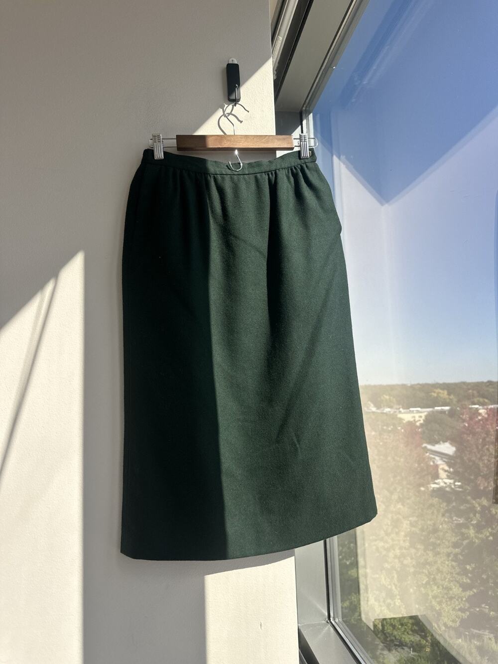 Vintage Pendleton Emerald Green 100% Virgin Wool Skirt Sz 6